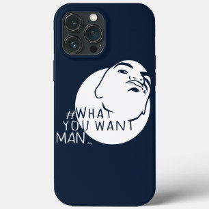 blauwe Mok   Hashtag Yo Man Wat je wilt iPhone 13 Pro Max Hoesje
