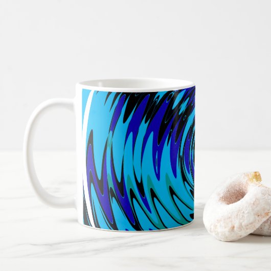 Blauwe Mok koffie Abstracte Mok cacao (Met donut)