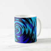 Blauwe Mok koffie Abstracte Mok cacao (Voorkant rechts)