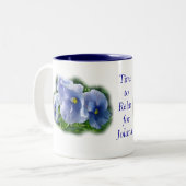 Blauwe Mok-pas en personaliseer Tweekleurige Koffiemok (Voorkant links)