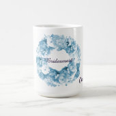 Blauwe monochrome Mok met bridesmaïde koffie (Center)