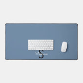 Blauwe Monogram Naam Bureaumat (Keyboard & Muis)