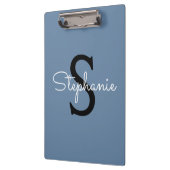 Blauwe monogram naam klembord (Links)