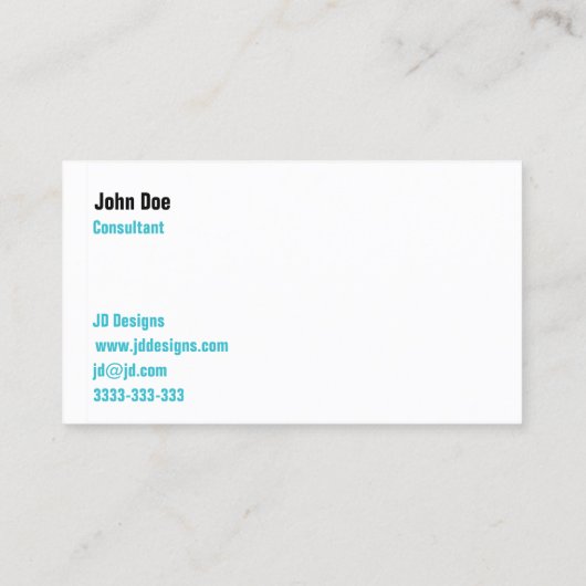  Blauwe Monogram Visitekaartjes (Achterkant)