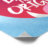 Blauwe Monster Jongenskamer Poster (Hoek)