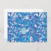 Blauwe monsters briefkaart (Voorkant / Achterkant)