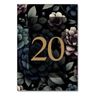 Blauwe Moody Bloementafel 20 Kaart