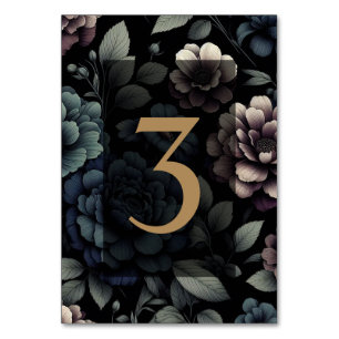 Blauwe Moody Bloementafel 3 Kaart