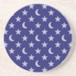 Blauwe moons en sterpatroon zandsteen onderzetter