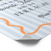 Blauwe Moppie Favoriete knijper Herinneringen Brui Poster (Hoek)