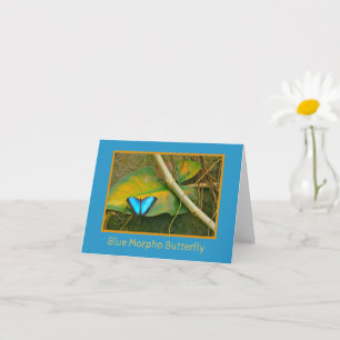 BLAUWE MORFO-BUTTERFLES #2 NOTECARD KAART