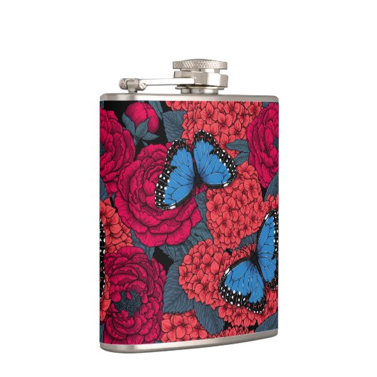 Blauwe morfotuin heupfles (Rechts)