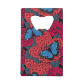 Blauwe morfotuin kredietkaart flessenopener (Achterkant)