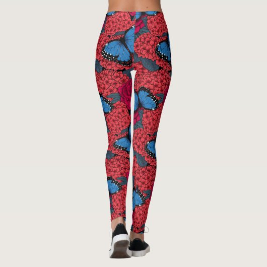 Blauwe morfotuin leggings (Achterkant)