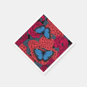 Blauwe morfotuin servet (Hoek)