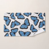 Blauwe morfovlinder bad handdoek (Handdoek)