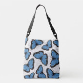 Blauwe morfovlinder crossbody tas (Achterkant)