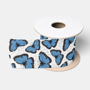 Blauwe morfovlinder lint