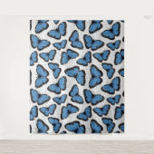 Blauwe morfovlinder wandkleed (Voorkant)