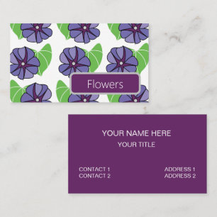 Blauwe Morning Glory Bloemen Bloemstuk Visitekaartje