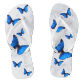 Blauwe Morpho Butterflies in vlucht gemarmerd Teenslippers (Voetbed)