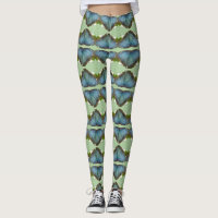 Blauwe Morpho Vlinder Vleugel Patroon Legging