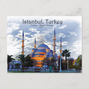 Blauwe moskee - Briefkaart van Istanbul
