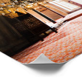 Blauwe moskee-interieurarchitectuur poster (Hoek)