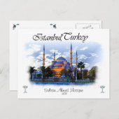 Blauwe moskee - Istanbul Briefkaart (Voorkant / Achterkant)