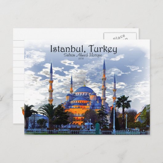 Blauwe moskee - Istanbul Briefkaart (Voorkant / Achterkant)