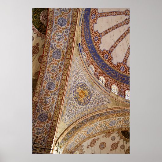 Blauwe Moskee Plafond Poster (Voorkant)