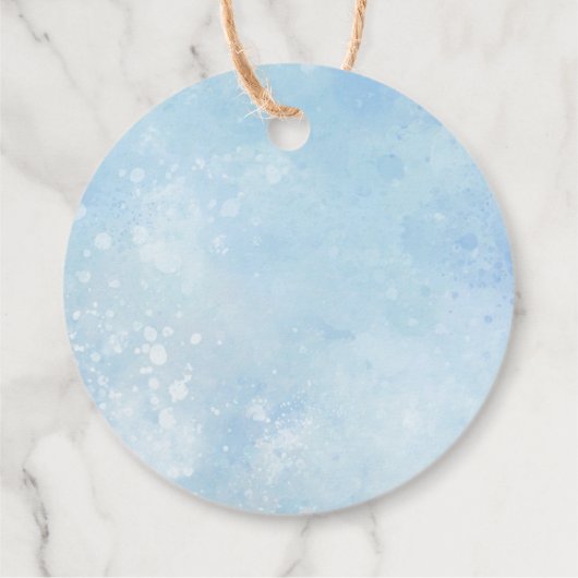 Blauwe Moslim Pasgeboren Baby Boy Aqeeqah Bedankjes Labels (Achterkant)