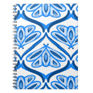 Blauwe Mot Vlinder Aquarel Ziet Er Wit Mooi Uit Notitieboek