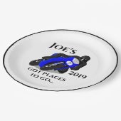 Blauwe motorfiets #1 Bord (Gekanteld)