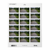 Blauwe motorfiets etiket (Full Sheet)