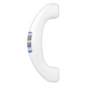 Blauwe mozaïekbewaarkast keramische kastgreep (Zijkant)