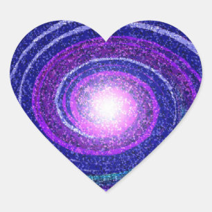 Blauwe mozaïekmozaïek van astral hart sticker
