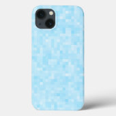 Blauwe mozaïekpixelatie Case-Mate iPhone case (Achterkant)