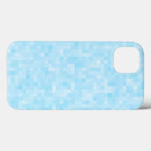 Blauwe mozaïekpixelatie Case-Mate iPhone case (Achterkant (horizontaal))