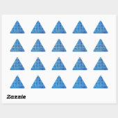 Blauwe mozaïekTegel Driehoek Sticker (Vel)