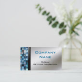 Blauwe mozaïektegels, Visitekaartjes (Staand voorkant)