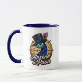 Blauwe Mug "Arsène le Paon" Mok