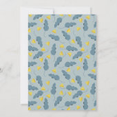 Blauwe muis en kaas op maat verjaardagsfeest kaart (Achterkant)