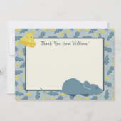 Blauwe muis en kaasflatpanel Dank u wel kaarten (Voorkant)