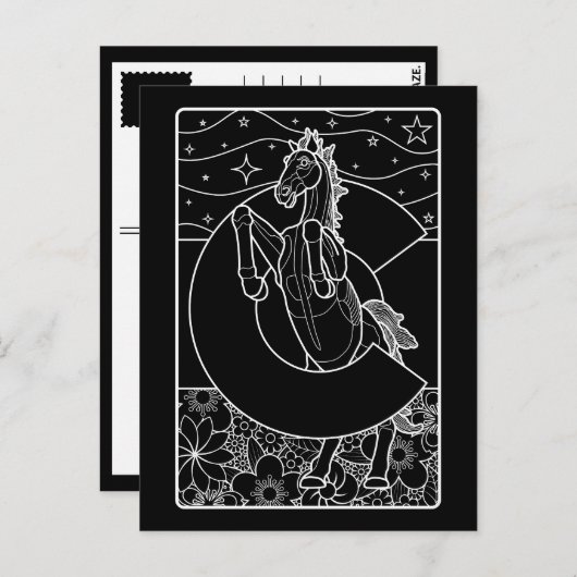 Blauwe Mustang van Colorado Briefkaart (Voorkant / Achterkant)