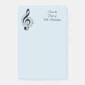 Blauwe muziek Aangepaste advertentie 4x6 Post-it® Notes (Voorkant)