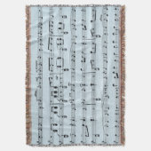 Blauwe muziek deken (Voorkant Verticaal)