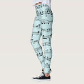 Blauwe muziek leggings (Links)