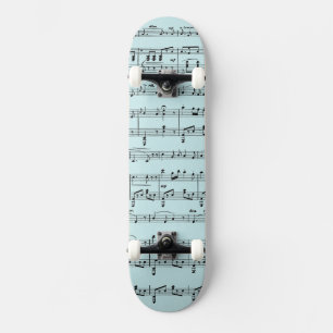 Blauwe muziek skateboard