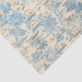 Blauwe Muzieknoten ontkoppeling Tissuepapier (Detail)